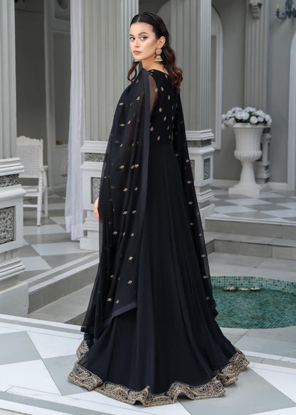 Ladies Black Embroidered Pishwas Suit Online in UK USA Canada