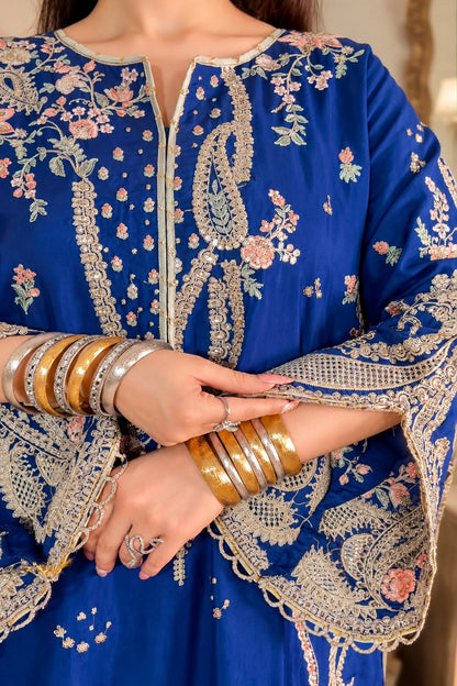 Ladies Black Embroidered Raw Silk Kaftan Online in UK USA Canada