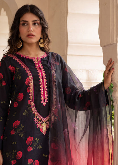 Ladies Black Embroidered Salwar Kameez Online in UK USA Canada