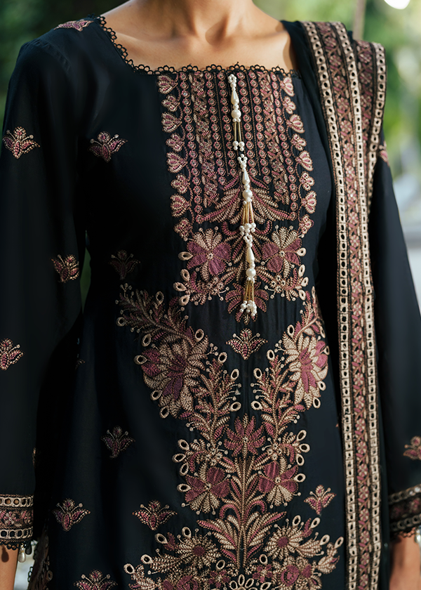 Ladies Black Embroidered Shalwar Kameez Online in UK USA Canada