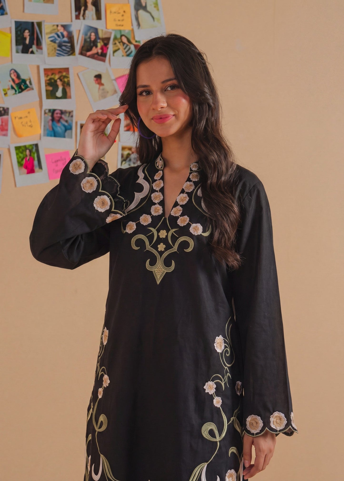 Ladies Black Embroidered Shalwar Kameez Online in UK USA Canada