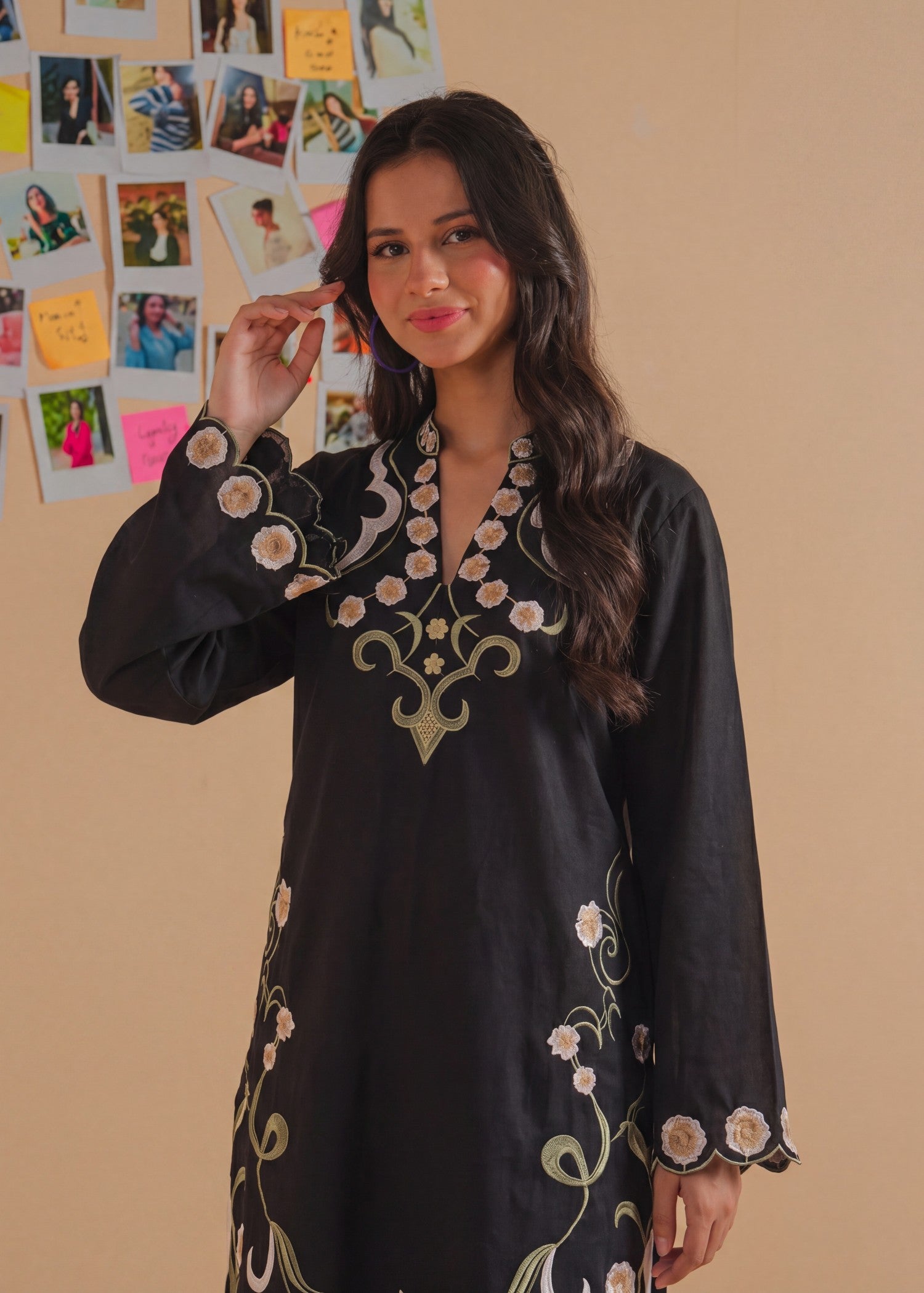 Ladies Black Embroidered Shalwar Kameez Online in UK USA Canada