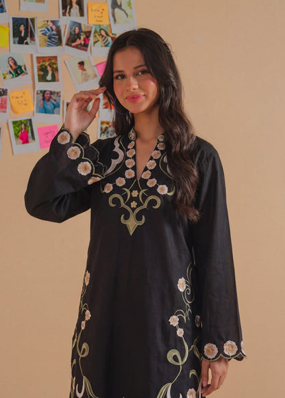 Ladies Black Embroidered Shalwar Kameez Online in UK USA Canada