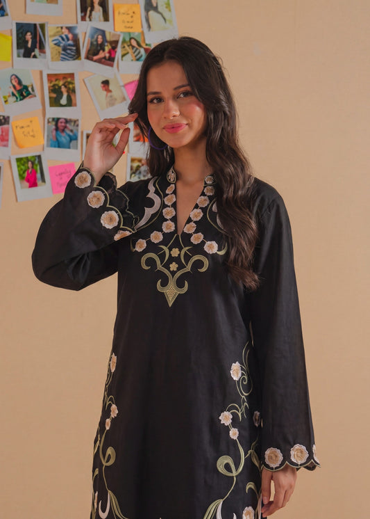 Ladies Black Embroidered Shalwar Kameez Online in UK USA Canada