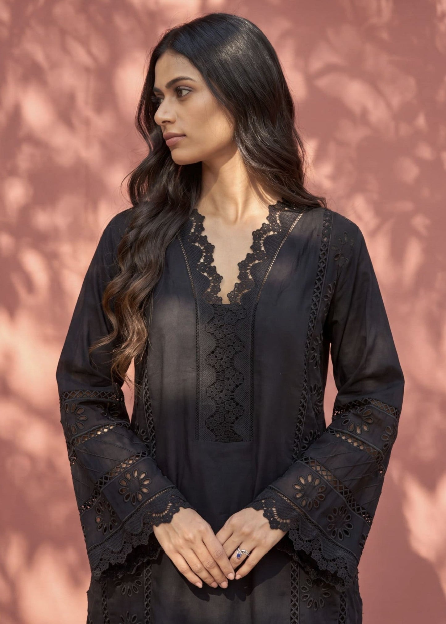 Ladies Black Embroidered Shalwar Kameez Online in UK USA Canada