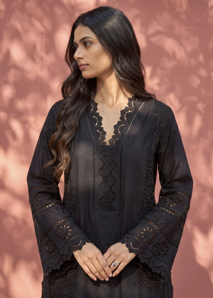 Ladies Black Embroidered Shalwar Kameez Online in UK USA Canada