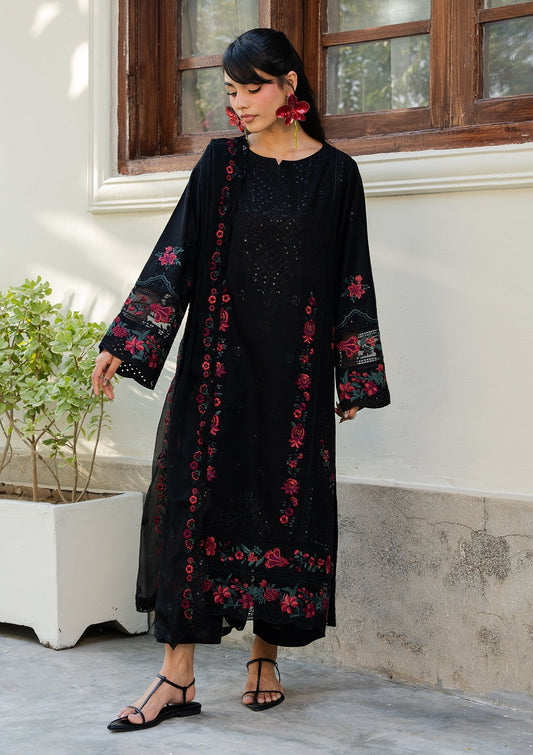 Ladies Black Embroidered Shalwar Kameez Online in UK USA Canada