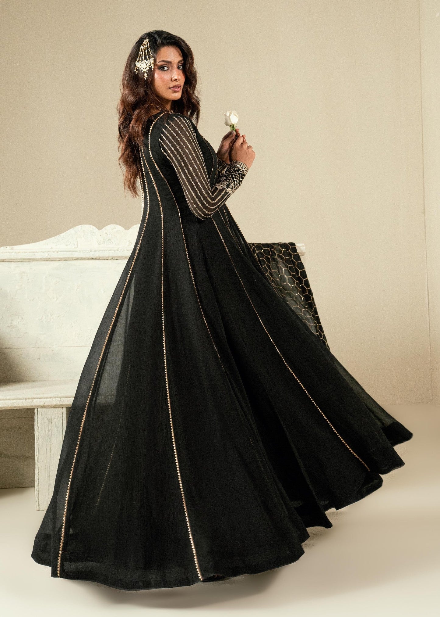 Ladies Black Embroidered Shalwar Kameez Online in UK USA Canada