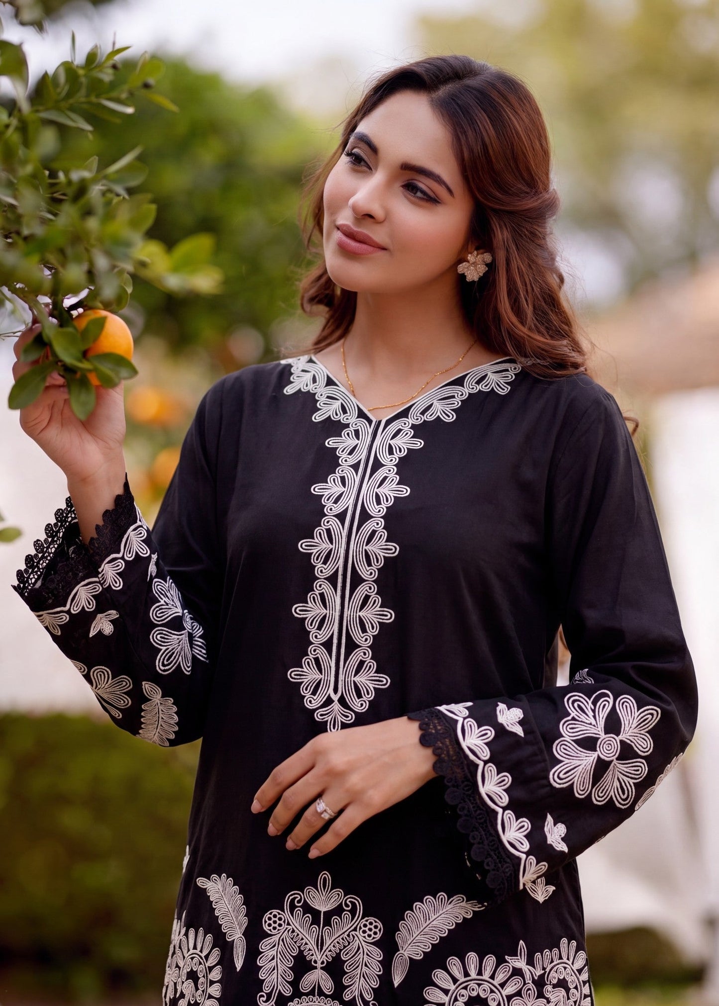 Ladies Black Embroidered Shalwar Kameez Online in UK USA Canada