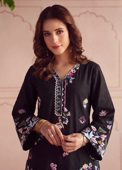 Ladies Black Embroidered Shalwar Kameez Online in UK USA Canada