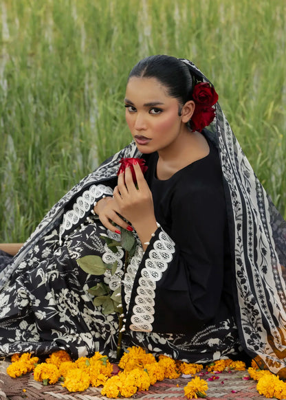Ladies Black Farshi Shalwar Kameez with Chiffon Dupatta Online in Sri Lanka India Australia