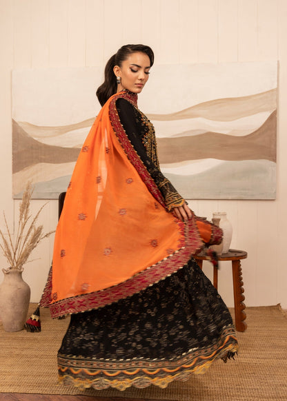 Ladies Black Georgette Chiffon Formal Suit Online in UK USA Canada