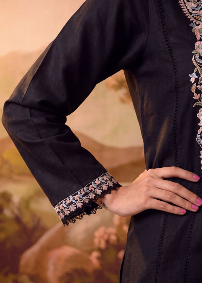 Ladies Black Patchwork Sharara Online in UK USA Canada