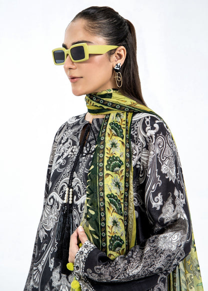 Ladies Black Raw Silk Kaftan Suit with Capri Online in UK USA Canada