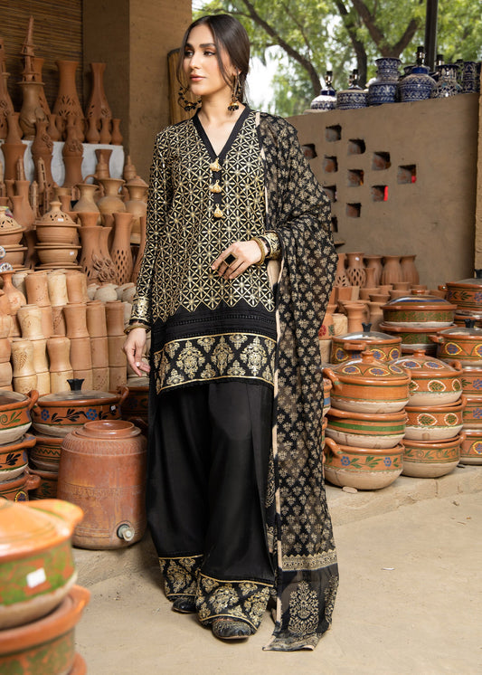 Ladies Black Sequins Embroidered Partywear Salwar Kameez Online in UK USA Canada