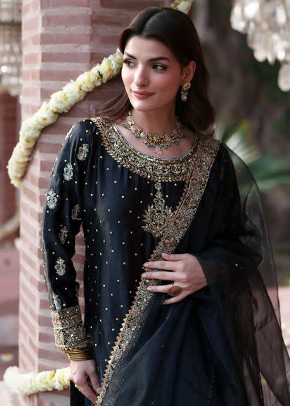 Ladies Black Silk Kurti Lehenga Party Wear Online in UK USA Canada