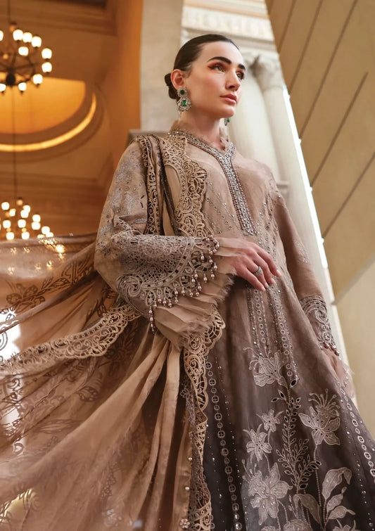 Ladies Brown Lawn Shalwar Kameez Online in UK USA Canada