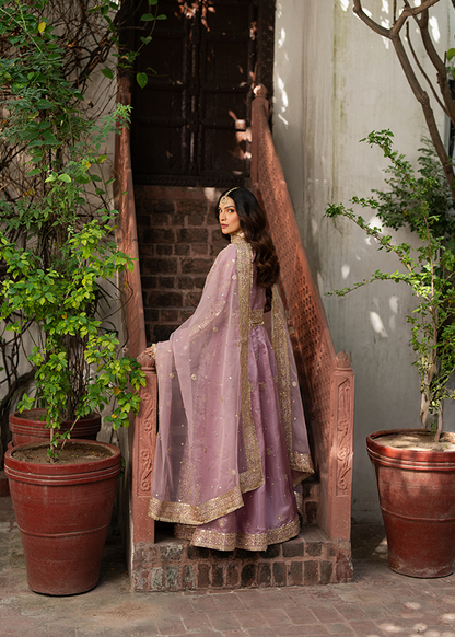 Ladies Charmuse Lehenga Suit with Golden Threadwork Online in Sri Lanka India Australia