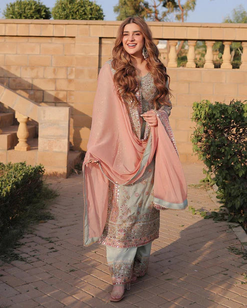 Ladies Chiffon Bridal Shalwar Kameez Online in UK USA Canada
