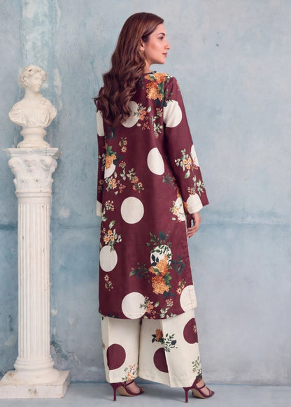 Ladies Chocolate Brown Cotton Kurta Set Online in KSA Riyadh Saudi Arabia Oman Bahrain Qatar