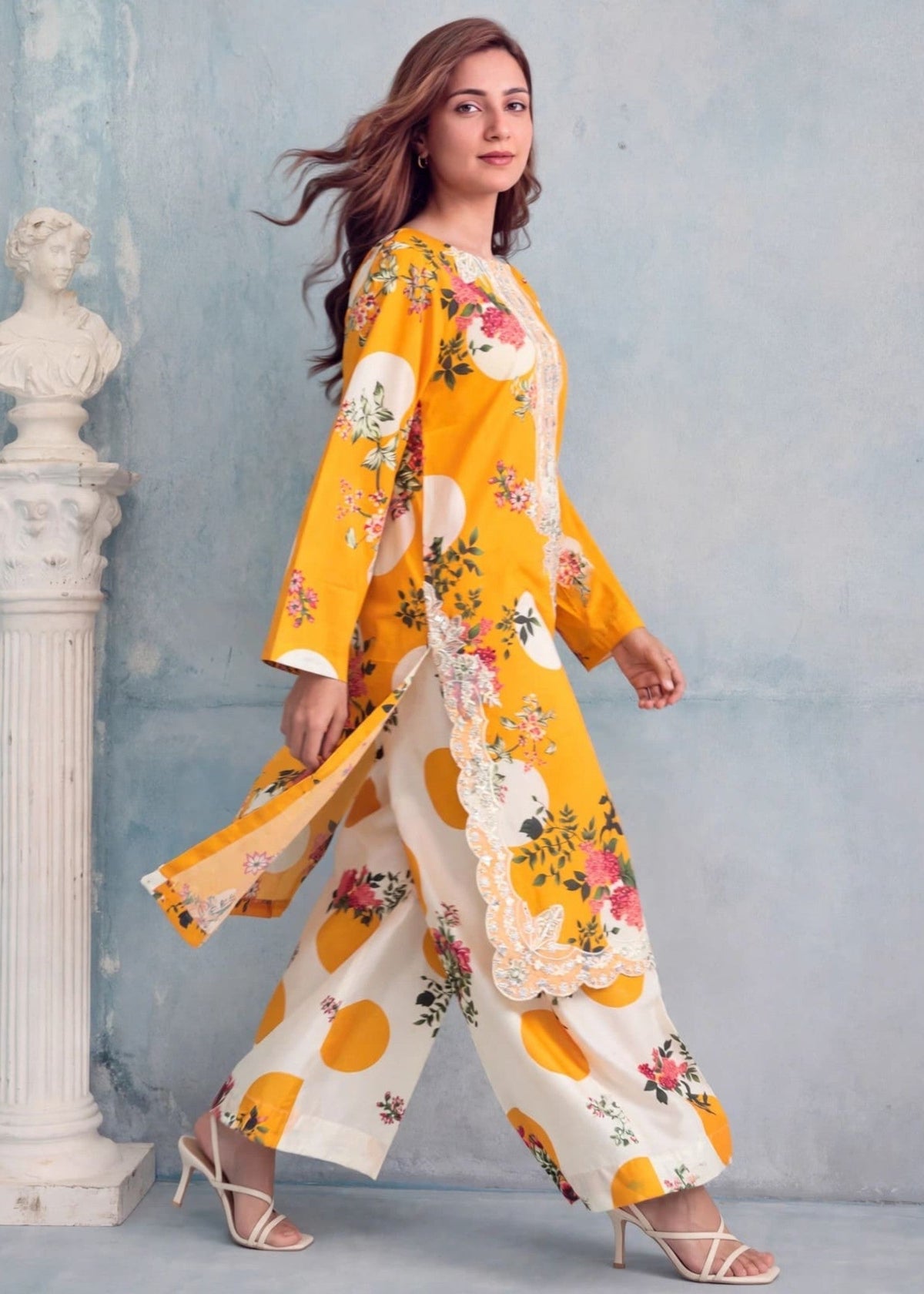 Ladies Cotton Plazzo Kurta Set Online in KSA Riyadh Saudi Arabia Oman Bahrain Qatar