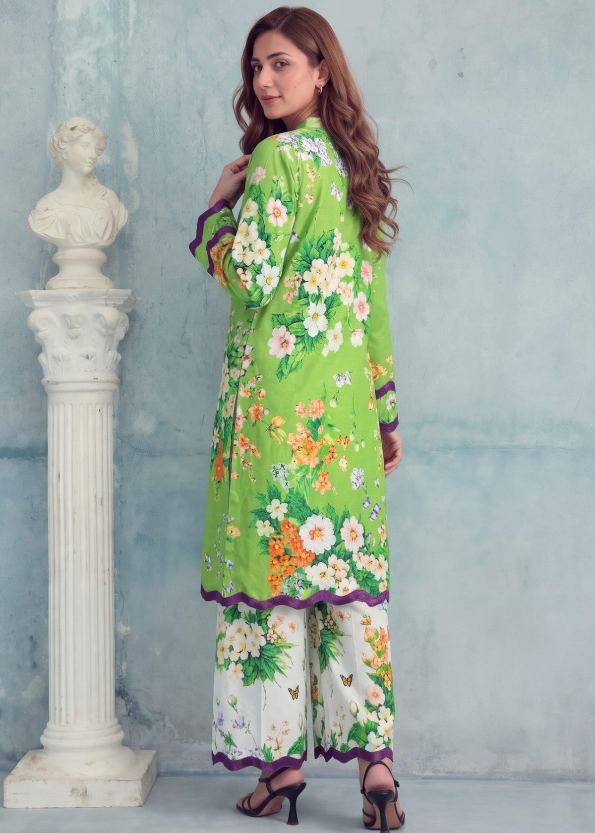 Ladies Cotton Plazzo Kurta Set Online in KSA Riyadh Saudi Arabia Oman Bahrain Qatar