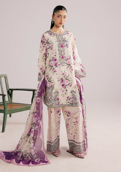Ladies Cream Embroidered Lawn Suit Online in UK USA Canada