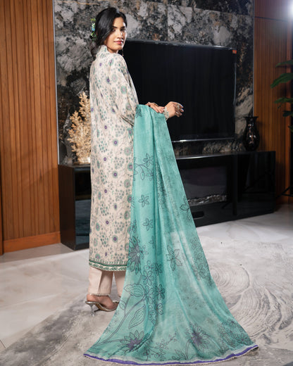 Ladies Cream Patchwork Lawn Shalwar Kameez Online in KSA Riyadh Saudi Arabia Oman Bahrain Qatar