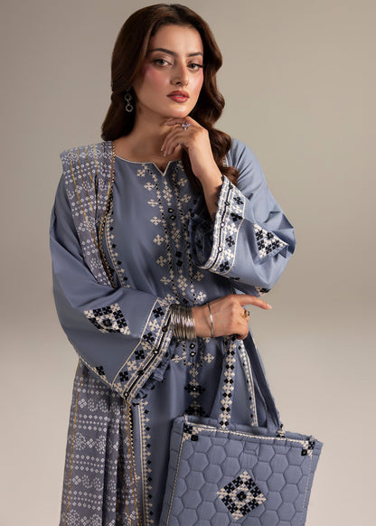 Ladies Denim Cotton Pakistani Suit Online in UK USA Canada
