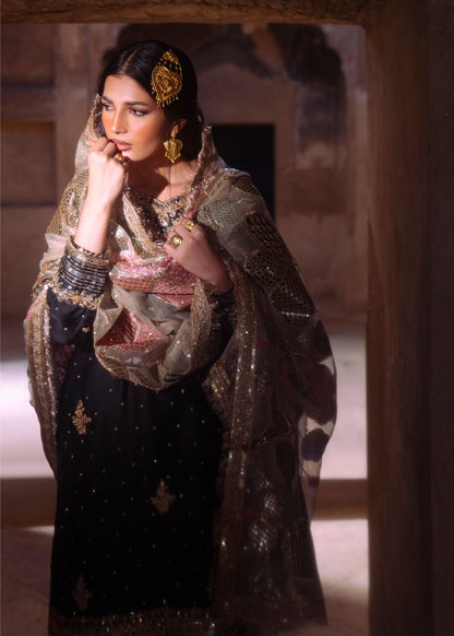 Ladies Ebony Charmuse Embroidered Salwar Suit Online in UK USA Canada