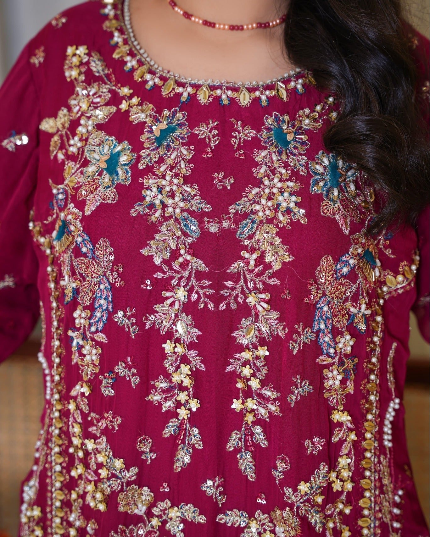 Ladies Embellished Atishi Pink Sharara Suit Online in UK USA Canada