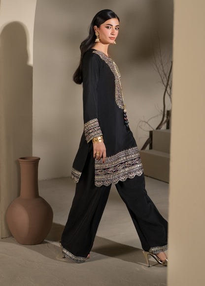 Ladies Embellished Black Farshi Shalwar Kameez Online in UK USA Canada