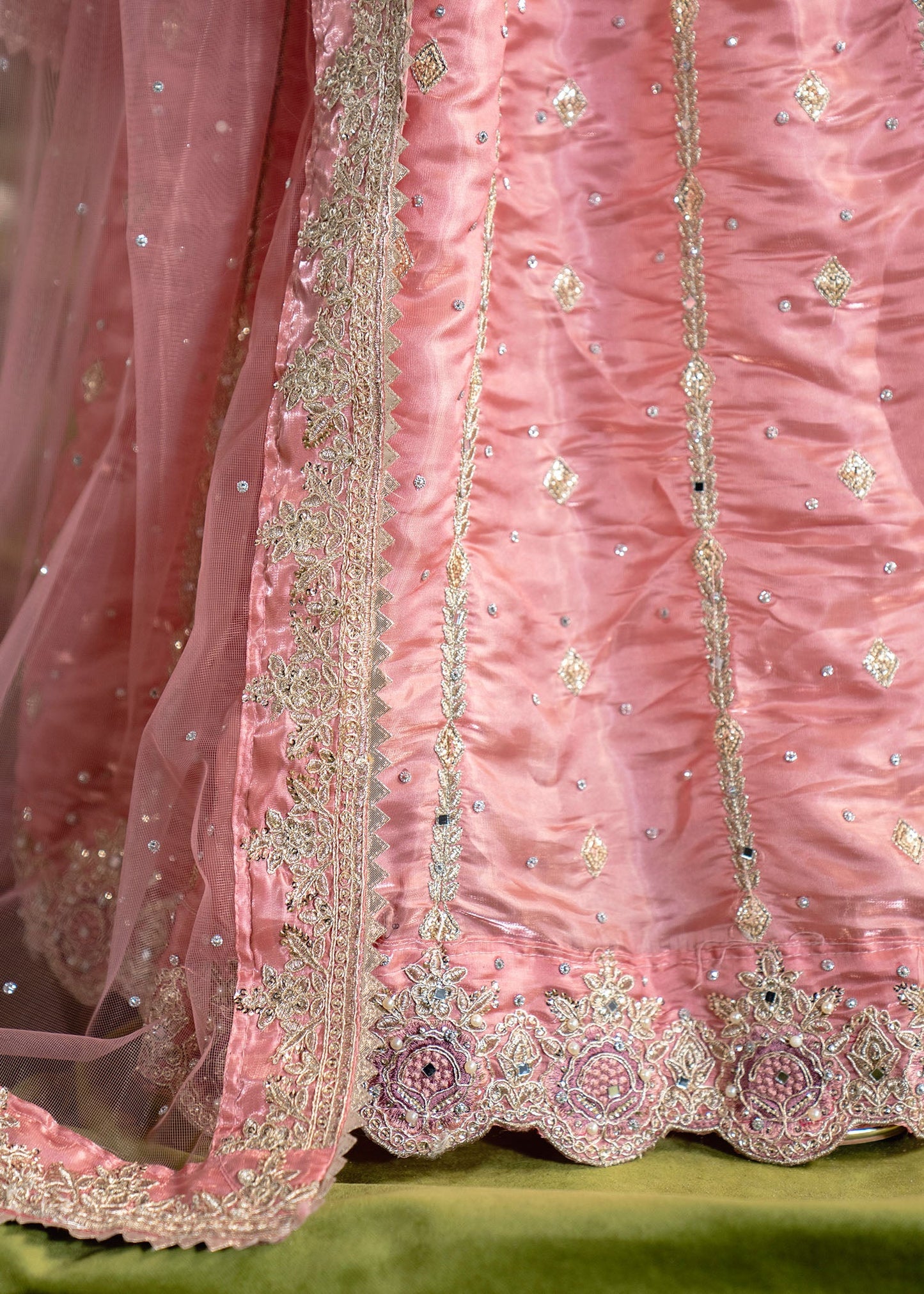 Ladies Embellished Blush Pink Lehenga Choli Online in UK USA Canada