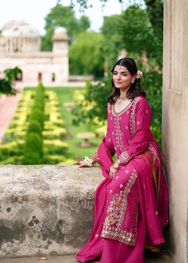 Ladies Embellished Charmuse Silk Shalwar Kameez Online in UK USA Canada