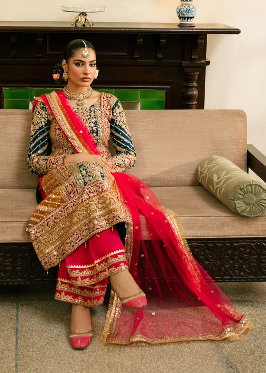 Ladies Embellished Chiffon Gharara Dress Online in UK USA Canada