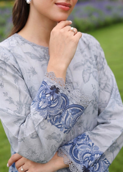 Ladies Embellished Cloud Blue Shalwar Kameez Online in UK USA Canada