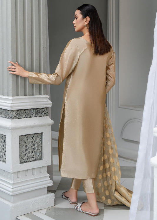 Ladies Embellished Hazel Gold Salwar Kameez Online in UK USA Canada