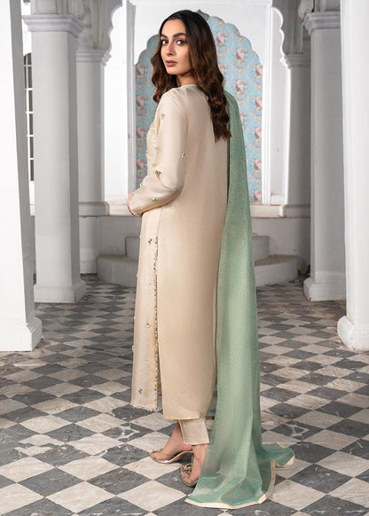 Ladies Embellished Ivory Angrakha Suit Online in UK USA Canada