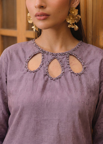 Ladies Embellished Lawn Kurta Set Online in UK USA Canada