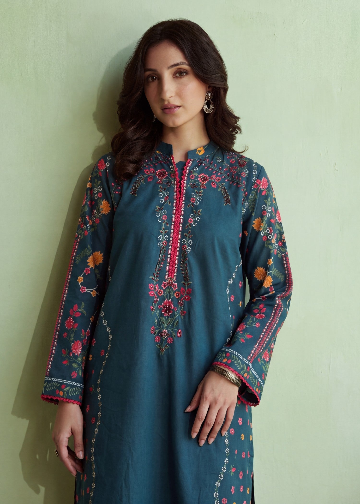 Ladies Embellished Lawn Shalwar Kameez Online in UK USA Canada