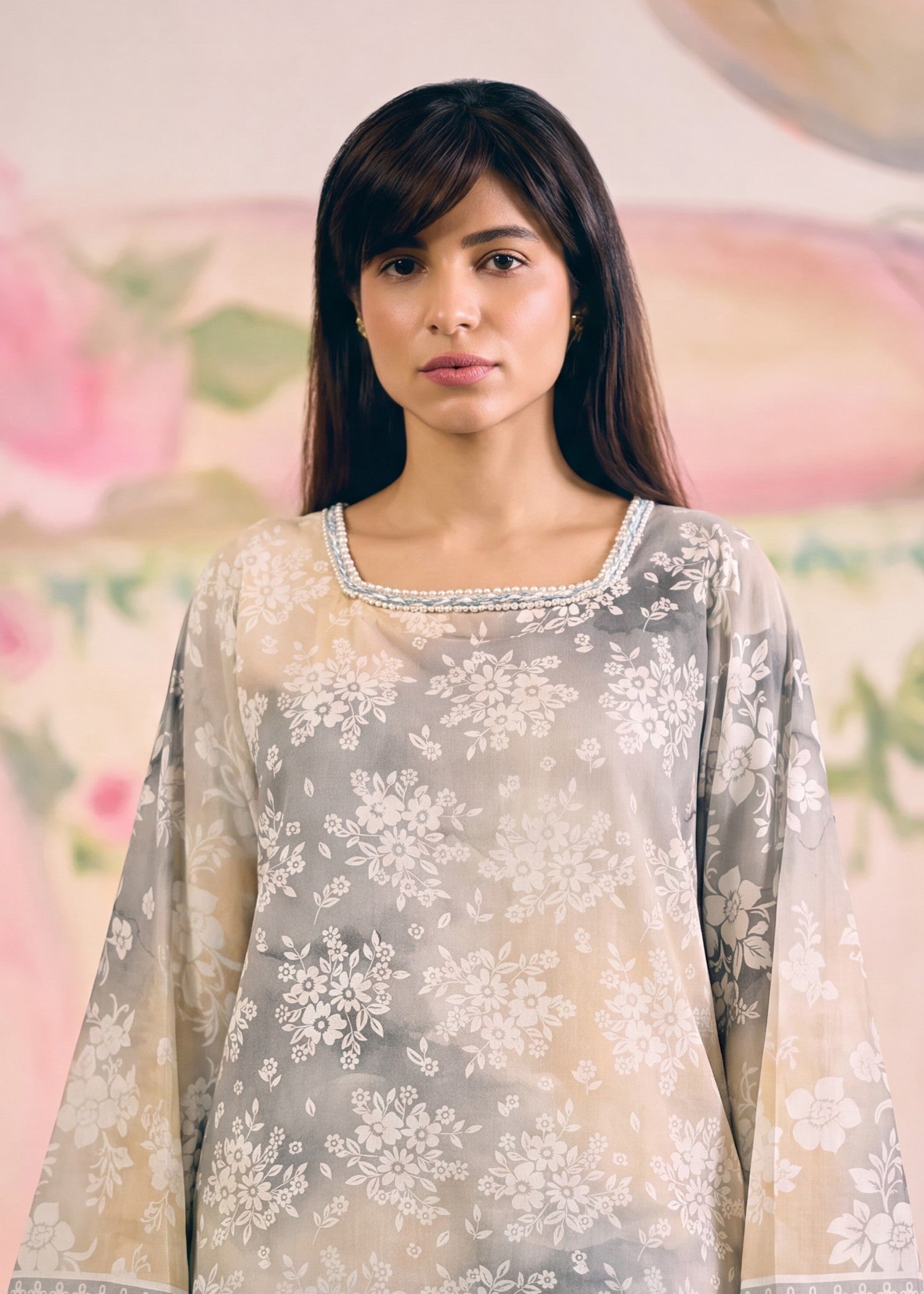 Ladies Embellished Lawn Sharara Dress Online in UK USA Canada