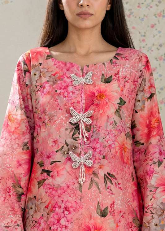 Ladies Embellished Lawn Suit Online in UK USA Canada