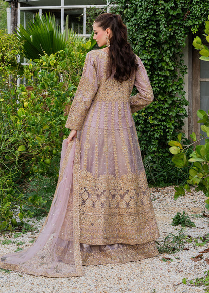 Ladies Embellished Mauve Chiffon Shalwar Kameez Online in UK USA Canada