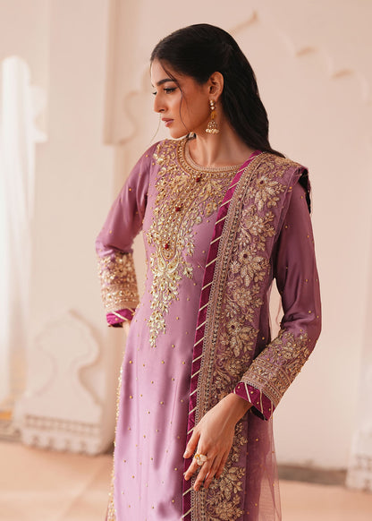 Ladies Embellished Mauve Silk Charmeuse Wedding Suit Online in UK USA Canada