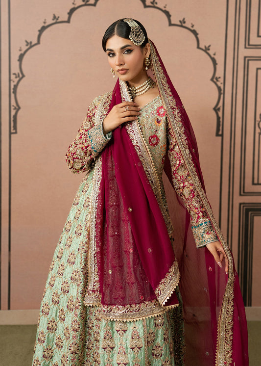 Ladies Embellished Mint Green Shalwar Kameez Online in UK USA Canada