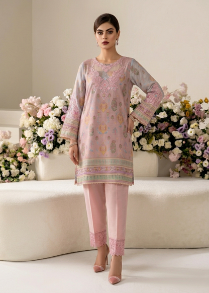 Ladies Embellished Peach Pink Farshi Shalwar Online in UK USA Canada