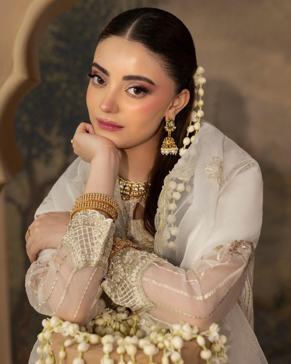 Ladies Embellished Pearl Sharara Gharara Online in UK USA Canada