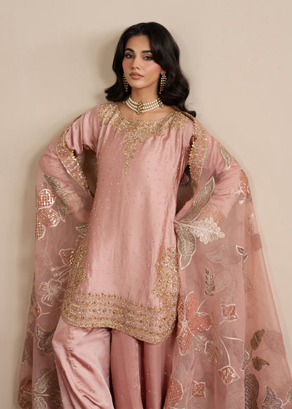 Ladies Embellished Pink Sharara Suit Online in UK USA Canada