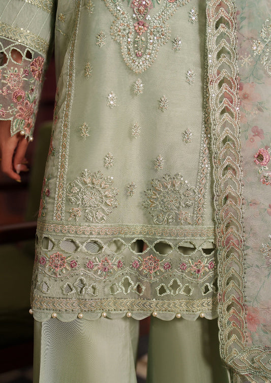 Ladies Embellished Pistachio Green Shalwar Kameez Online in UK USA Canada