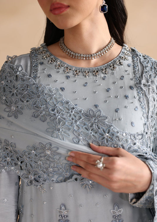 Ladies Embellished Powder Blue Shalwar Kameez Online in UK USA Canada